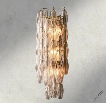 CHIARA CLEAR/ SMOKE GLASS GRAND SCONCE 30"