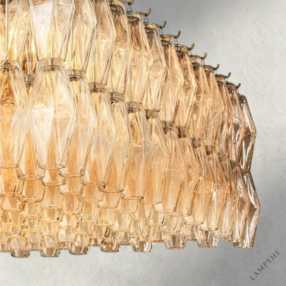 CHIARA CLEAR/ SMOKE GLASS RECTANGULAR CHANDELIER 54", 74"