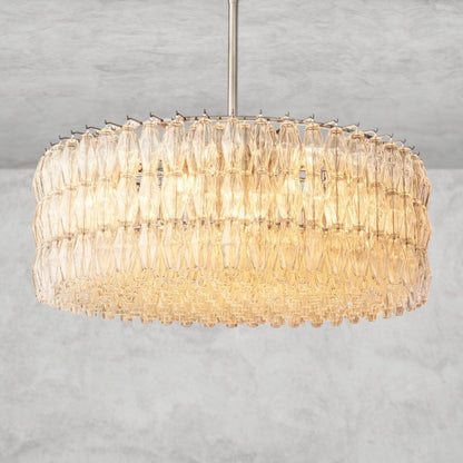 47" / Clear / Nickle CHIARA CLEAR/ SMOKE GLASS ROUND CHANDELIER 37", 47", 62"