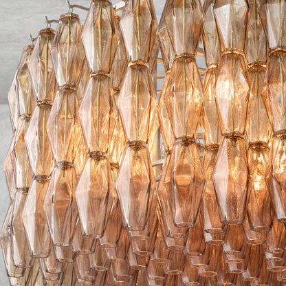 CHIARA CLEAR/ SMOKE GLASS ROUND CHANDELIER 37", 47", 62"