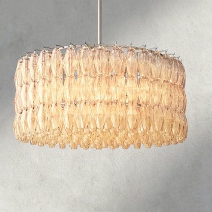 37" / Clear / Nickle CHIARA CLEAR/ SMOKE GLASS ROUND CHANDELIER 37", 47", 62"