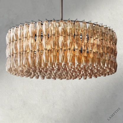 47" / Smoke / Bronze CHIARA CLEAR/ SMOKE GLASS ROUND CHANDELIER 37", 47", 62"