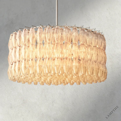 37" / Clear / Nickle CHIARA CLEAR/ SMOKE GLASS ROUND CHANDELIER 37", 47", 62"