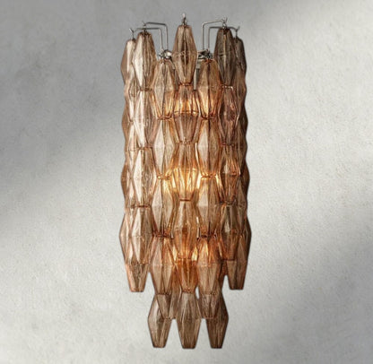Smoke / Bronze CHIARA CLEAR/ SMOKE GLASS SCONCE 19"