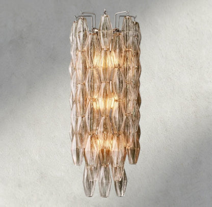 CHIARA CLEAR/ SMOKE GLASS SCONCE 19"