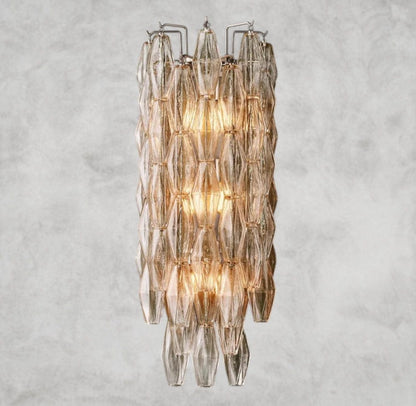 CHIARA CLEAR/ SMOKE GLASS SCONCE 19"