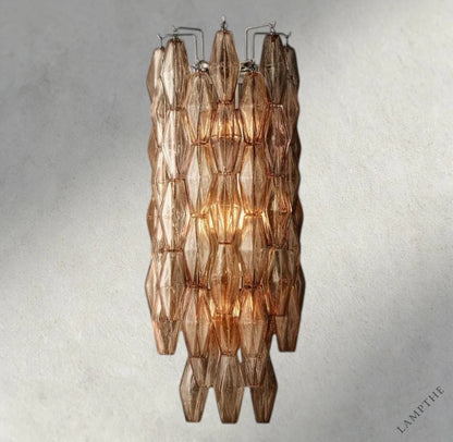 Smoke / Bronze CHIARA CLEAR/ SMOKE GLASS SCONCE 19"