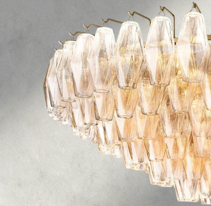 CHIARA CLEAR/ SMOKE GLASS TIERED ROUND CHANDELIER 37", 47", 62"