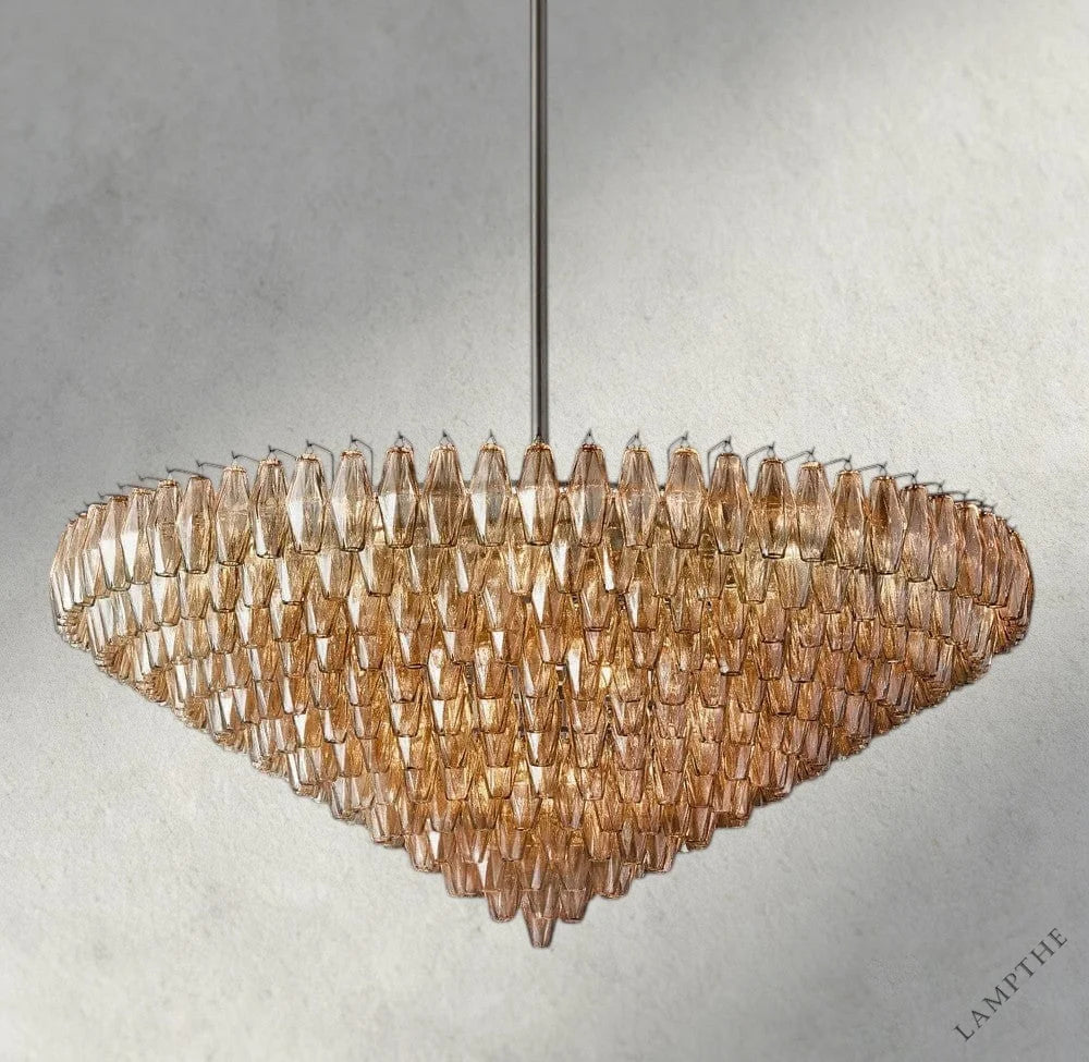 62" / Smoke / Bronze CHIARA CLEAR/ SMOKE GLASS TIERED ROUND CHANDELIER 37", 47", 62"