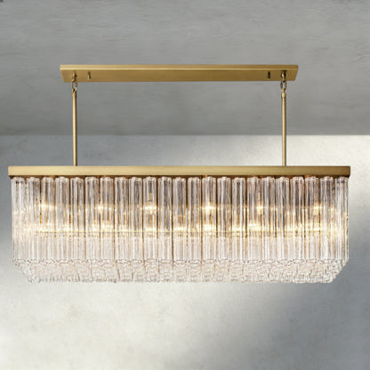 73" / Brass Cielo Rectangular Chandelier 54", 73"