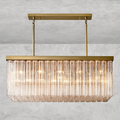 54" / Brass Cielo Rectangular Chandelier 54", 73"