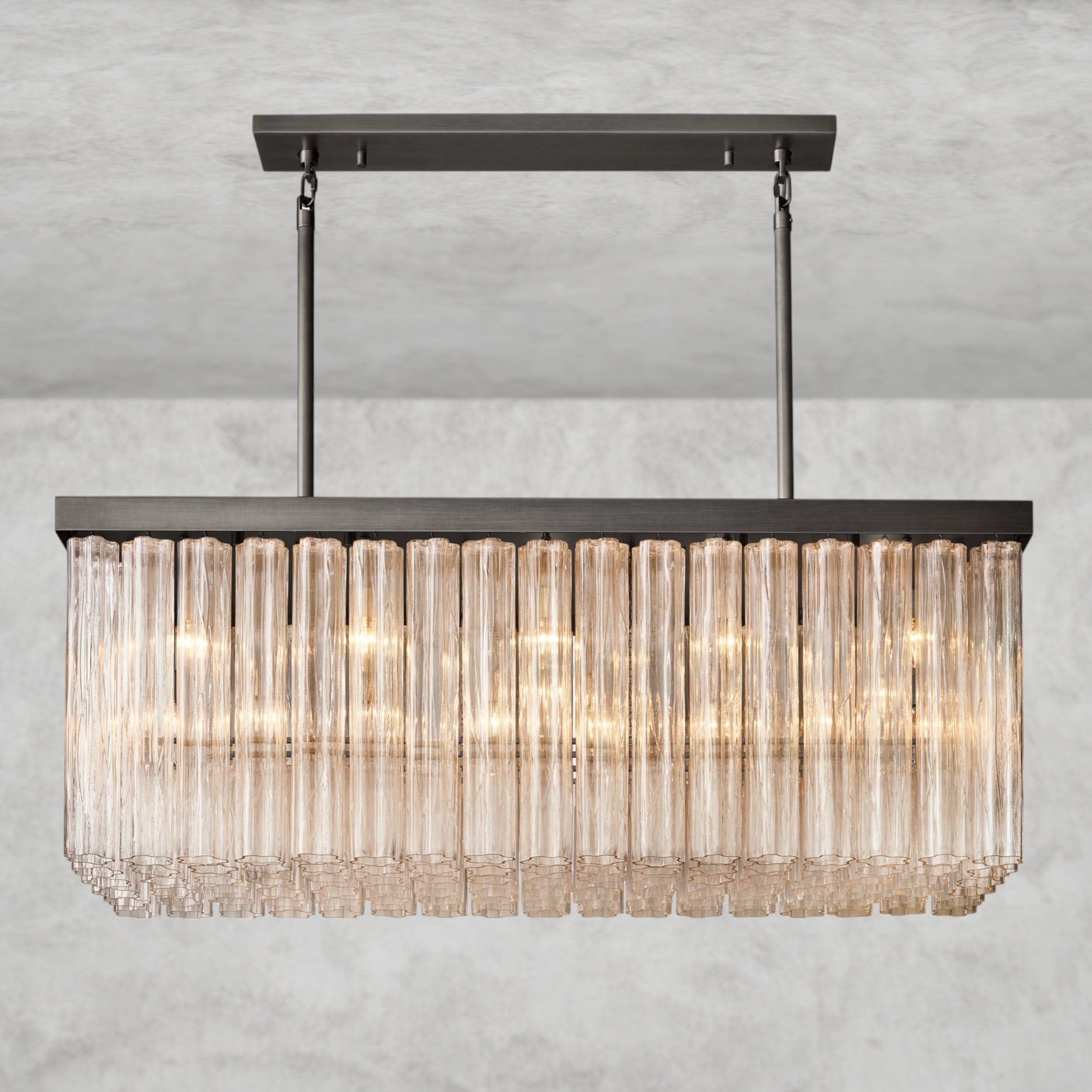 54" / Bronze Cielo Rectangular Chandelier 54", 73"