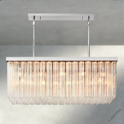 54" / Nickle Cielo Rectangular Chandelier 54", 73"