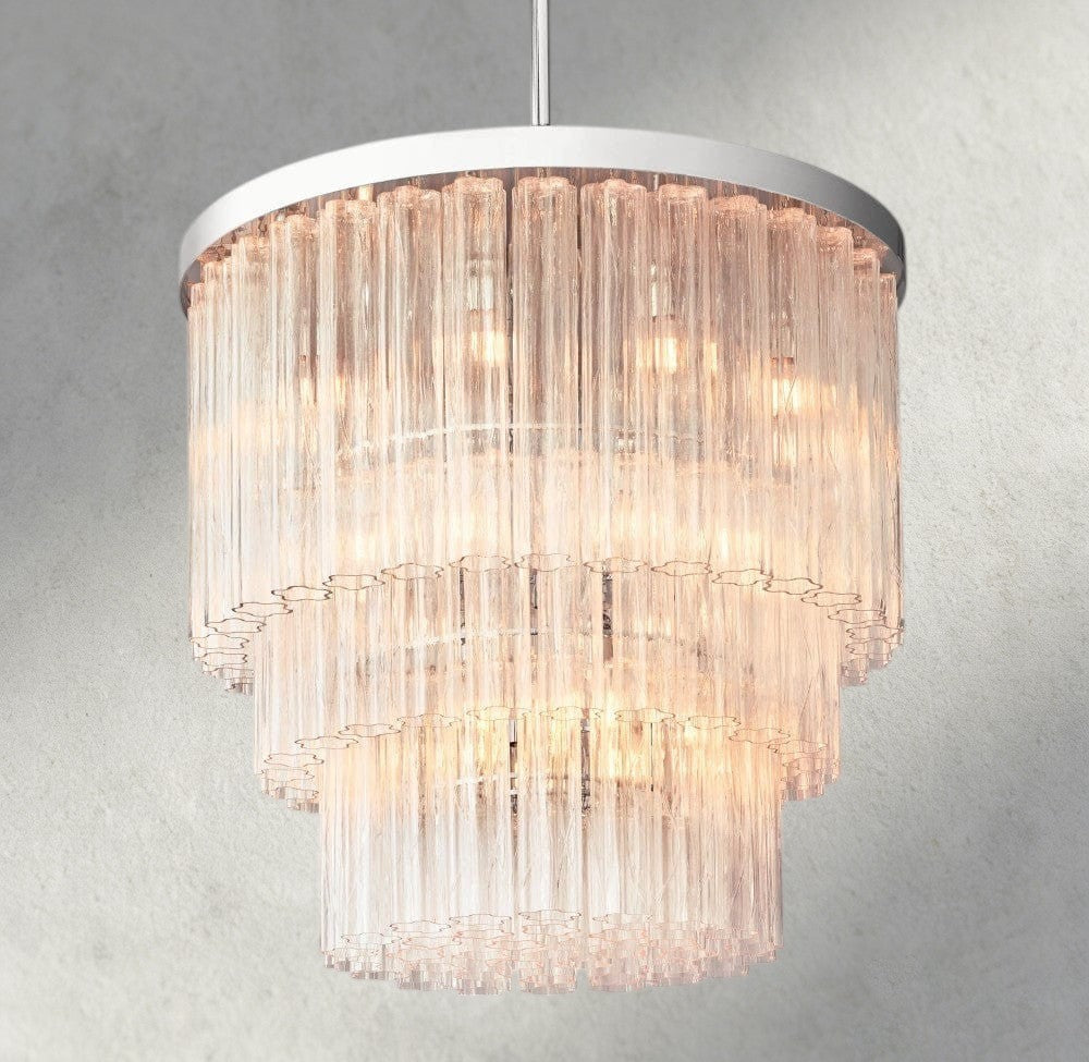 36" / Nickle Cielo Three-Tier Round Chandelier 36", 48"