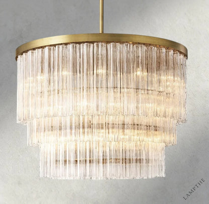 48" / Brass Cielo Three-Tier Round Chandelier 36", 48"