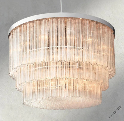 48" / Nickle Cielo Three-Tier Round Chandelier 36", 48"