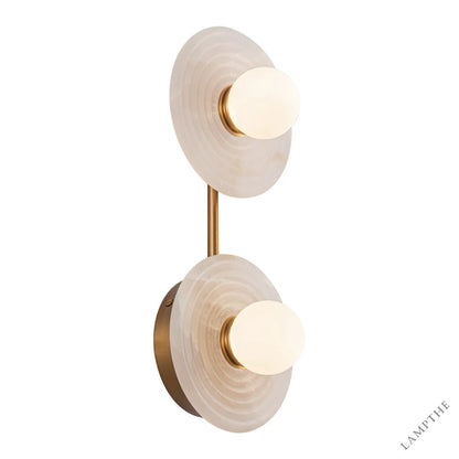 Dahlia Double Alabaster Wall Sconce