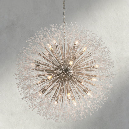 43" / Silver Dandelion Round Chandelier 22", 30", 43"