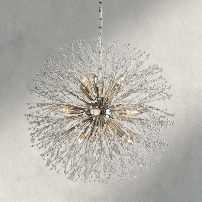 30" / Silver Dandelion Round Chandelier 22", 30", 43"