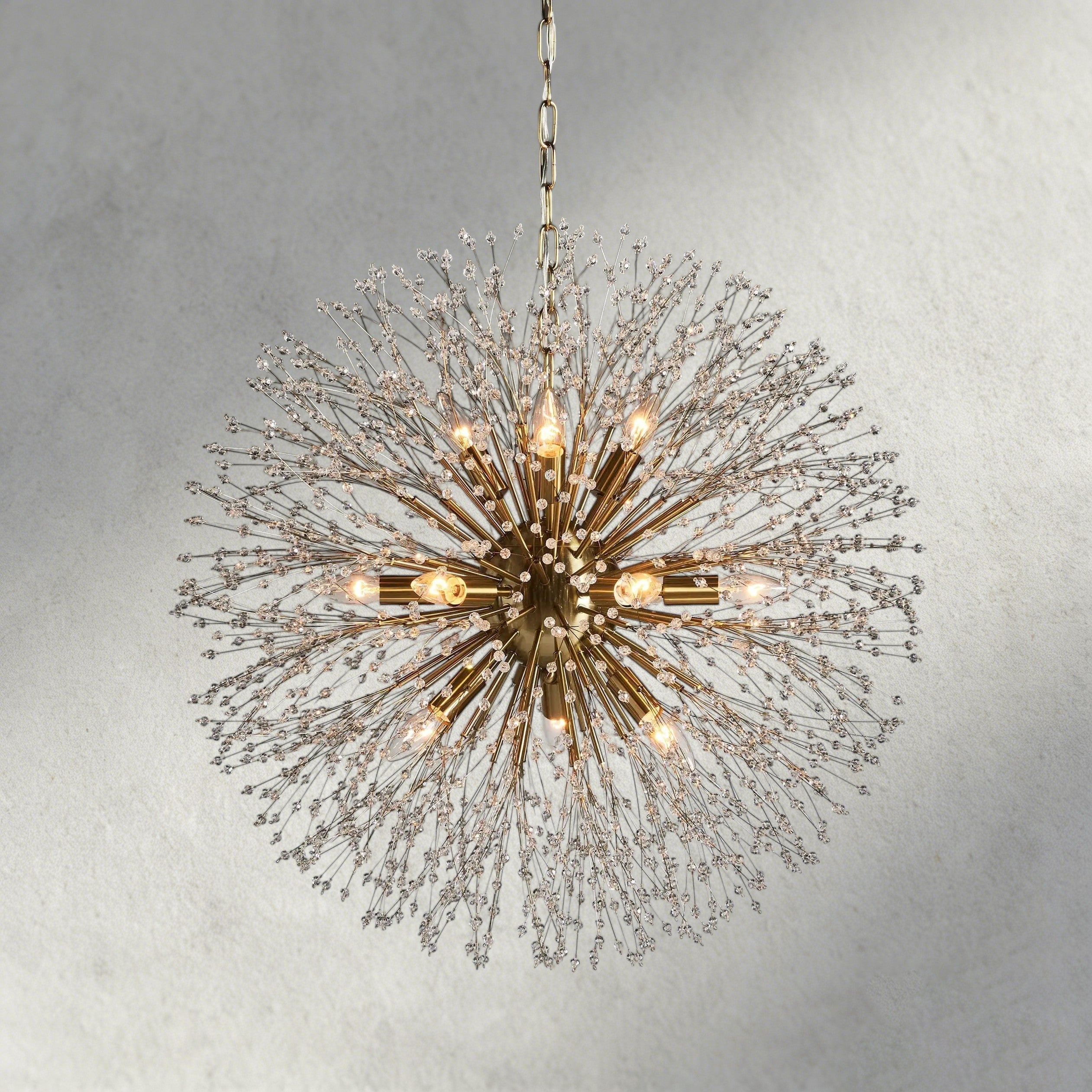 30" / Brass Dandelion Round Chandelier 22", 30", 43"