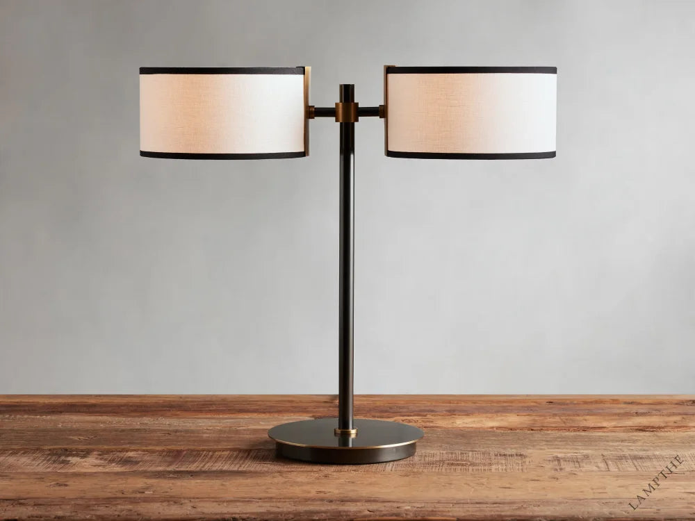 Black & White Daphne 2-Light Table Lamp