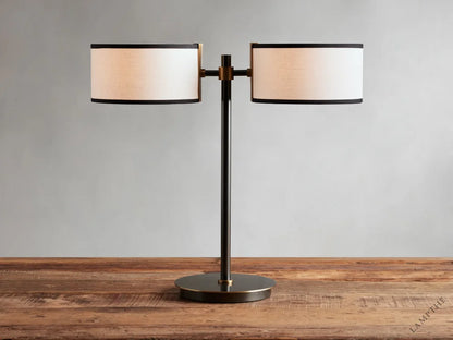 Black & White Daphne 2-Light Table Lamp