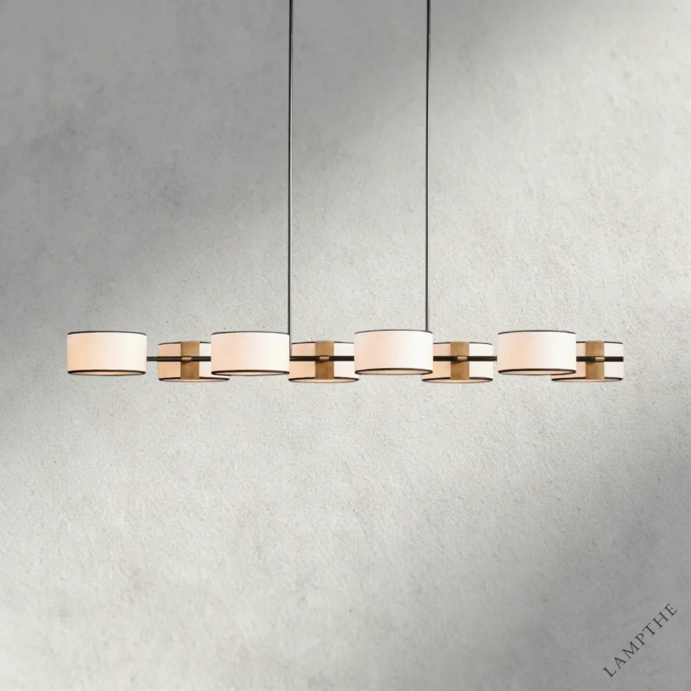 BLACK & WHITE Daphne Linear Chandelier 62"