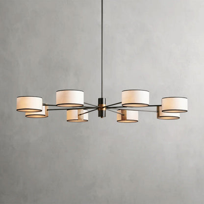 60" / BLACK & WHITE Daphne Round Chandelier 48", 60"