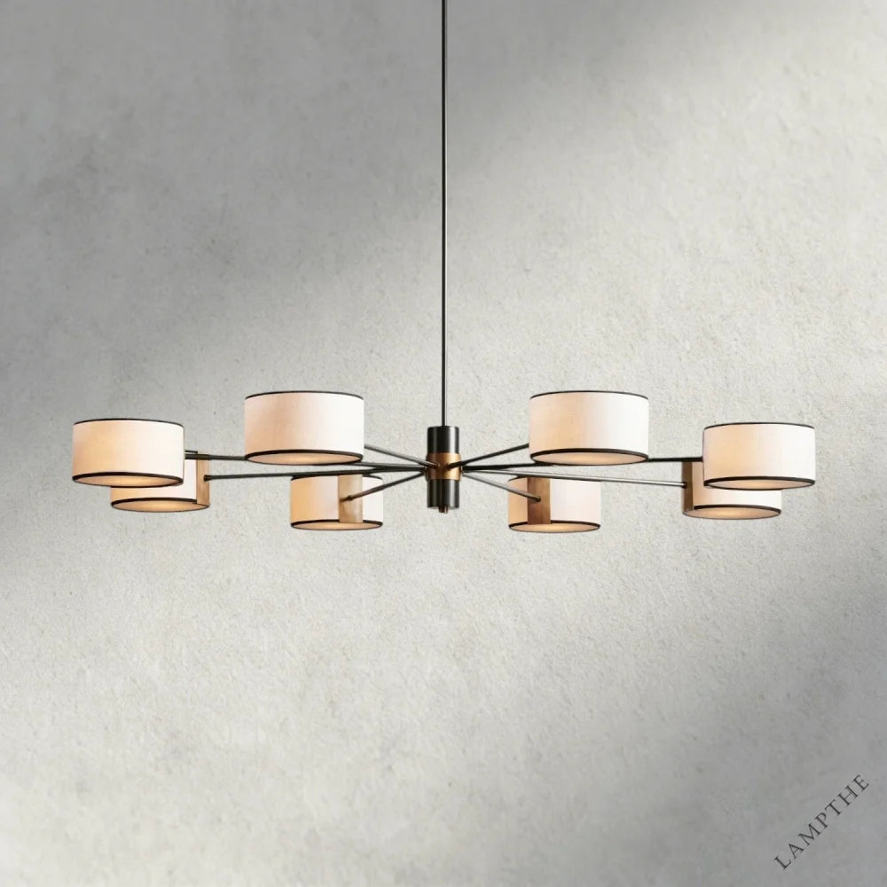 60" / BLACK & WHITE Daphne Round Chandelier 48", 60"
