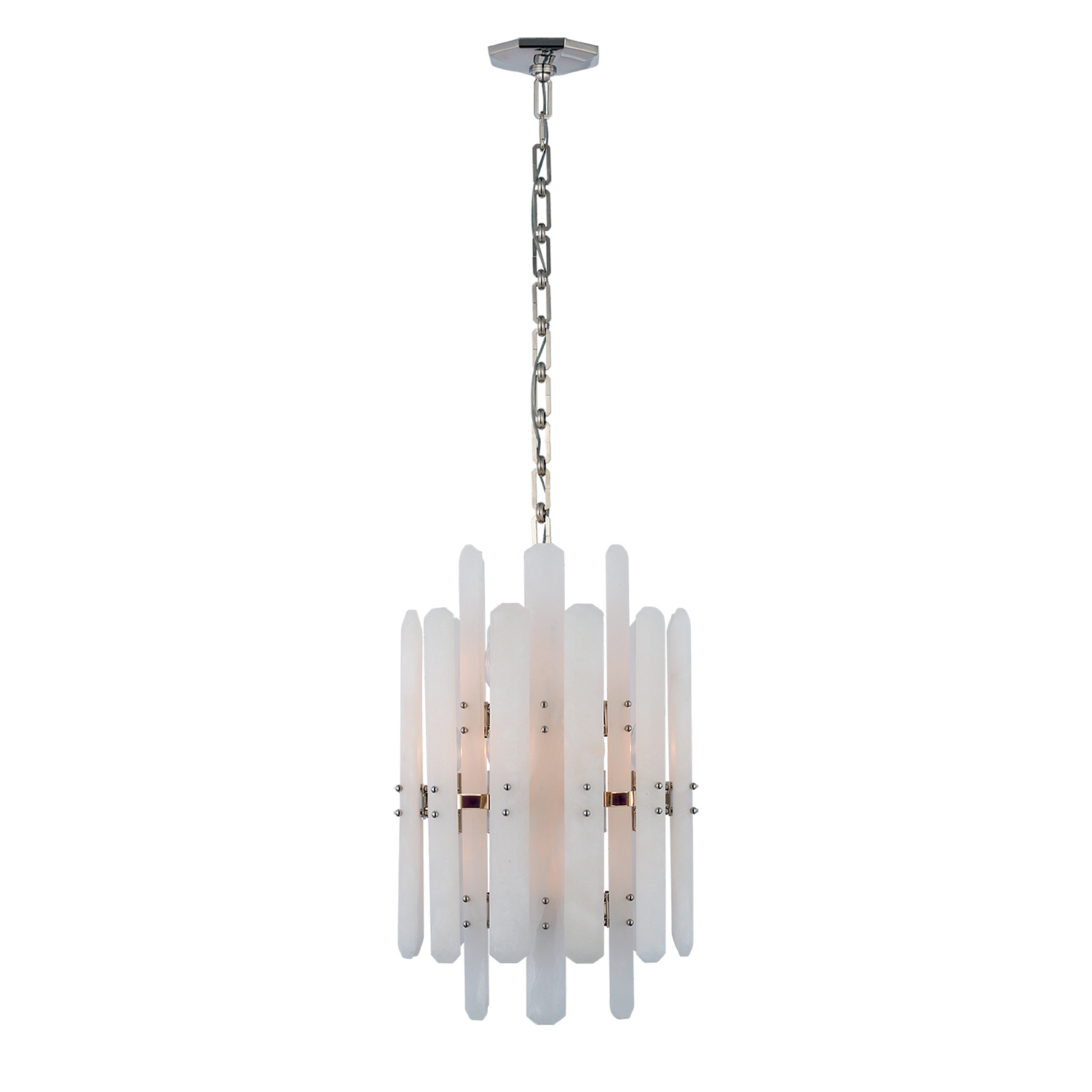 Alabaster Shield Long Pendant 12 Lights Chandelier