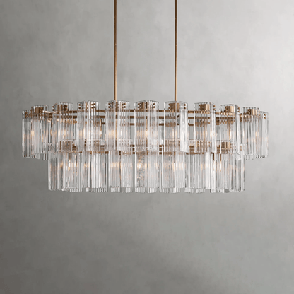 72" / Brass / Clear Delsie Oval Chandelier 51", 63", 72"
