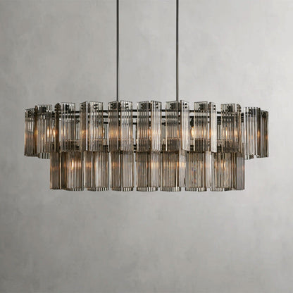63" / Bronze / Smoke Delsie Oval Chandelier 51", 63", 72"