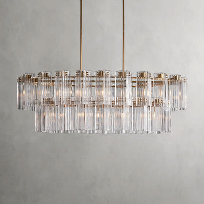 63" / Brass / Clear Delsie Oval Chandelier 51", 63", 72"