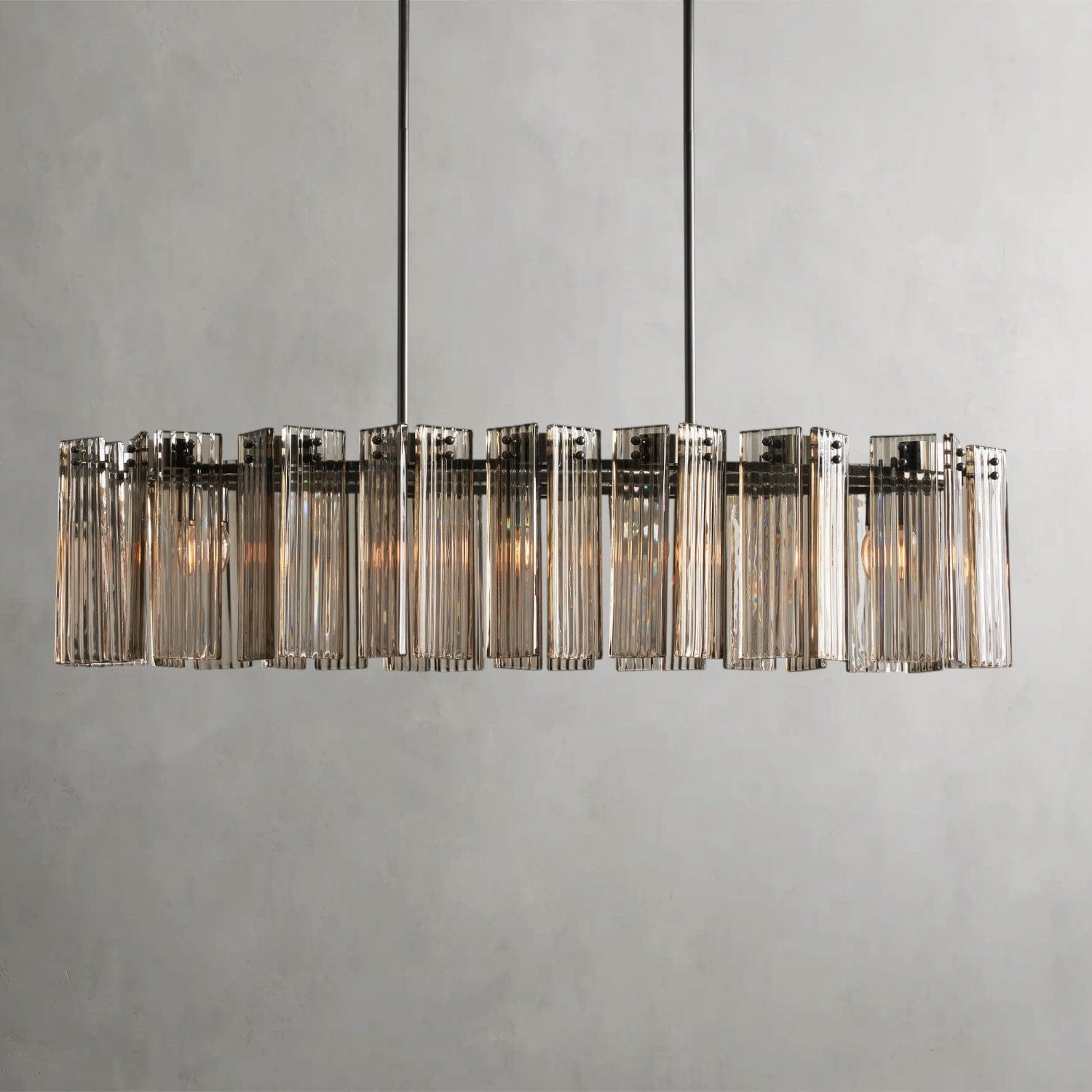 51" / Bronze / Smoke Delsie Oval Chandelier 51", 63", 72"