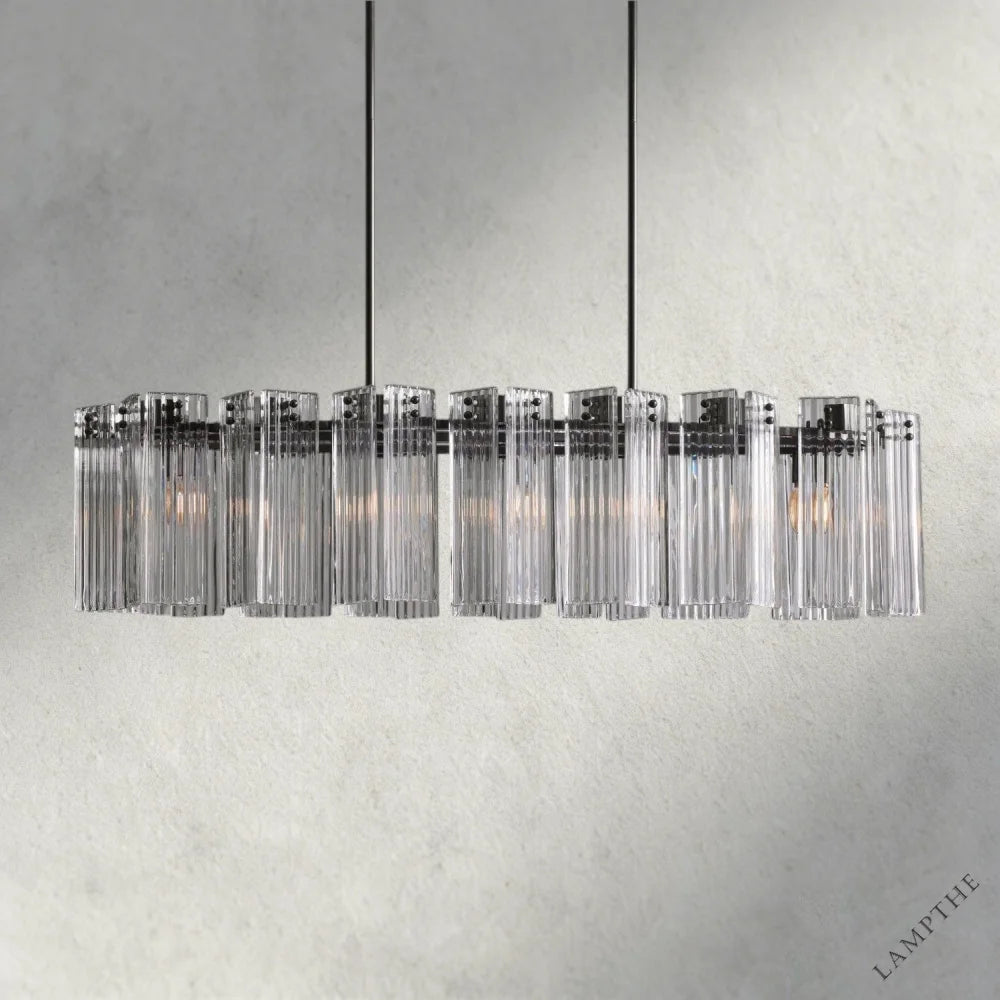 51" / Bronze / Clear Delsie Oval Chandelier 51", 63", 72"