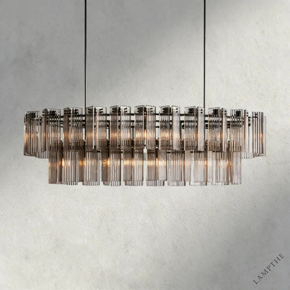 72" / Bronze / Smoke Delsie Oval Chandelier 51", 63", 72"
