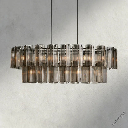 63" / Bronze / Smoke Delsie Oval Chandelier 51", 63", 72"