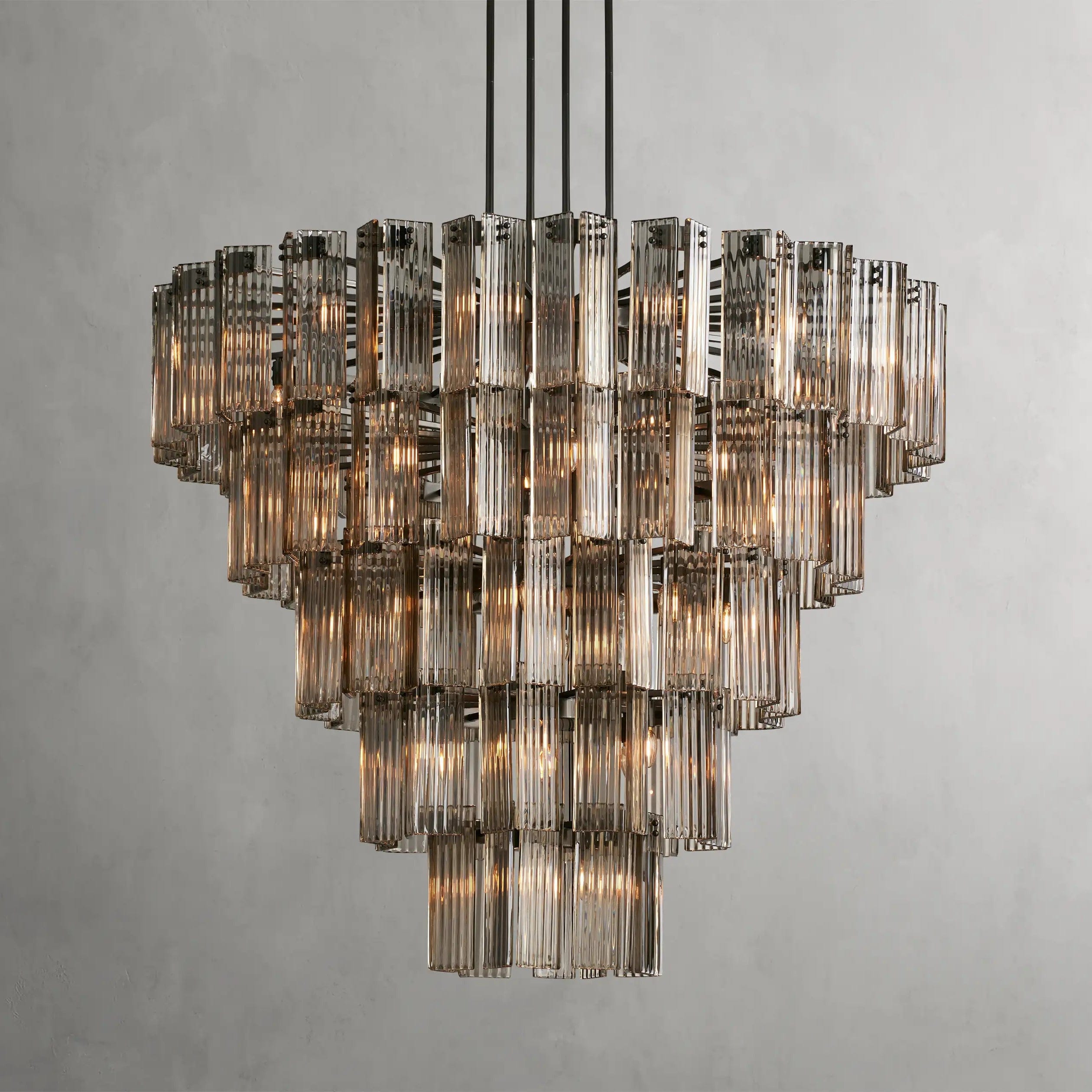 60" / Bronze / Smoke Delsie Round Chandelier 38", 48", 60"