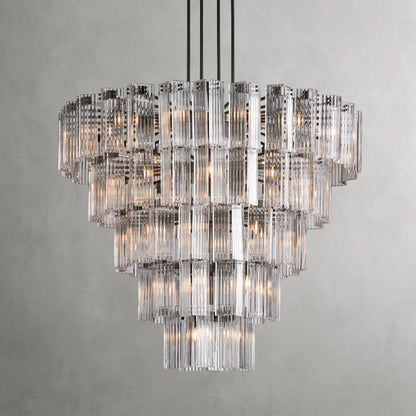 60" / Bronze / Clear Delsie Round Chandelier 38", 48", 60"