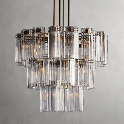 38" / Brass / Clear Delsie Round Chandelier 38", 48", 60"