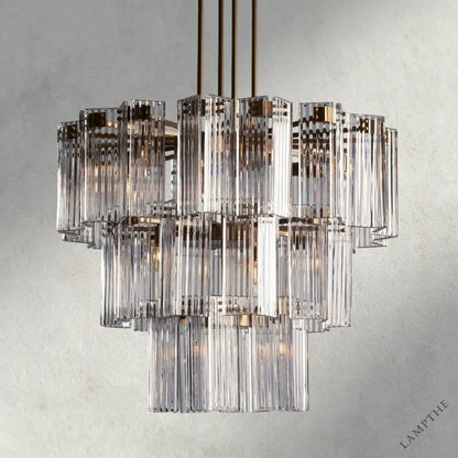 38" / Brass / Clear Delsie Round Chandelier 38", 48", 60"