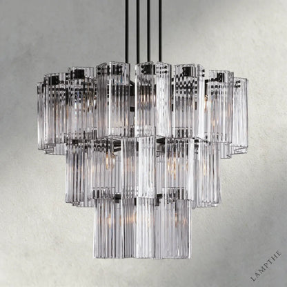 38" / Bronze / Clear Delsie Round Chandelier 38", 48", 60"