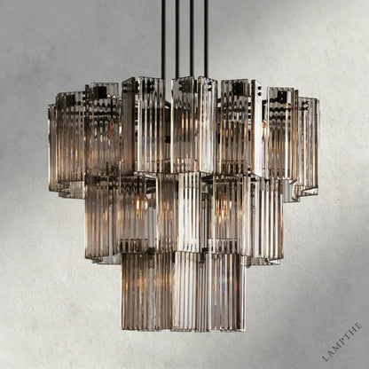 38" / Bronze / Smoke Delsie Round Chandelier 38", 48", 60"