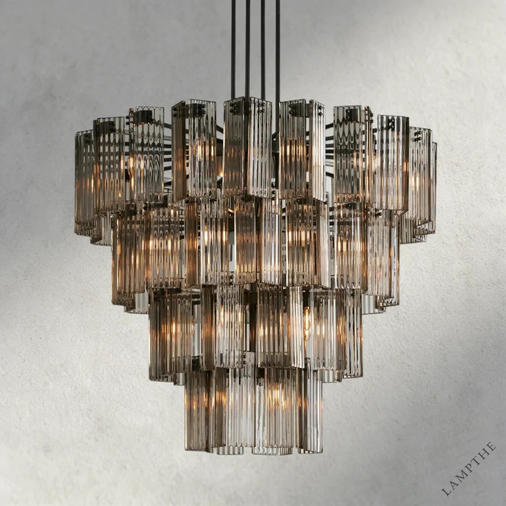 48" / Bronze / Smoke Delsie Round Chandelier 38", 48", 60"
