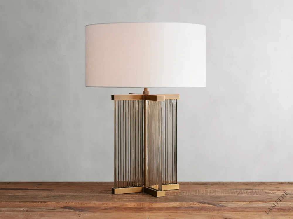 Brass / Smoke / White Delsie Table Lamp