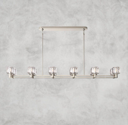 72" / Nickle Demaret double Linear chandelier 54", 72"