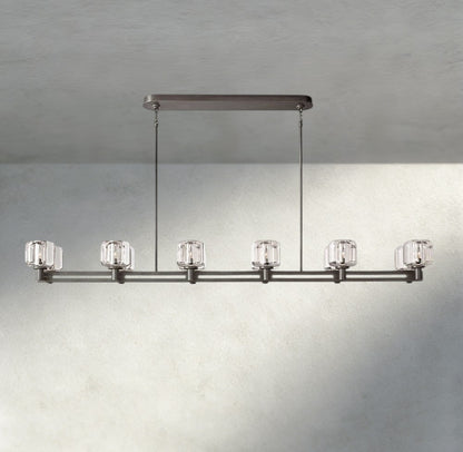 72" / Bronze Demaret double Linear chandelier 54", 72"