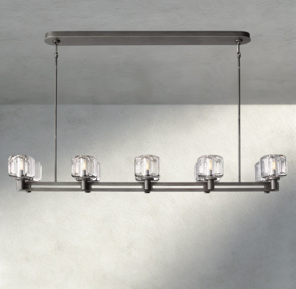 54" / Bronze Demaret double Linear chandelier 54", 72"