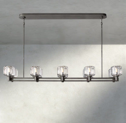 54" / Bronze Demaret double Linear chandelier 54", 72"