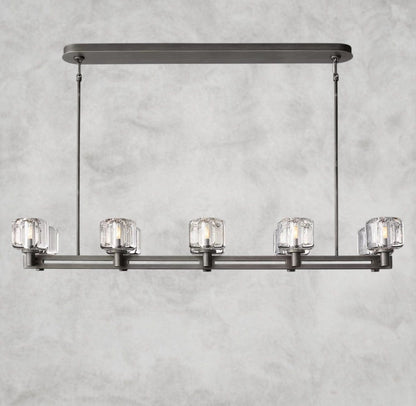 54" / Bronze Demaret double Linear chandelier 54", 72"
